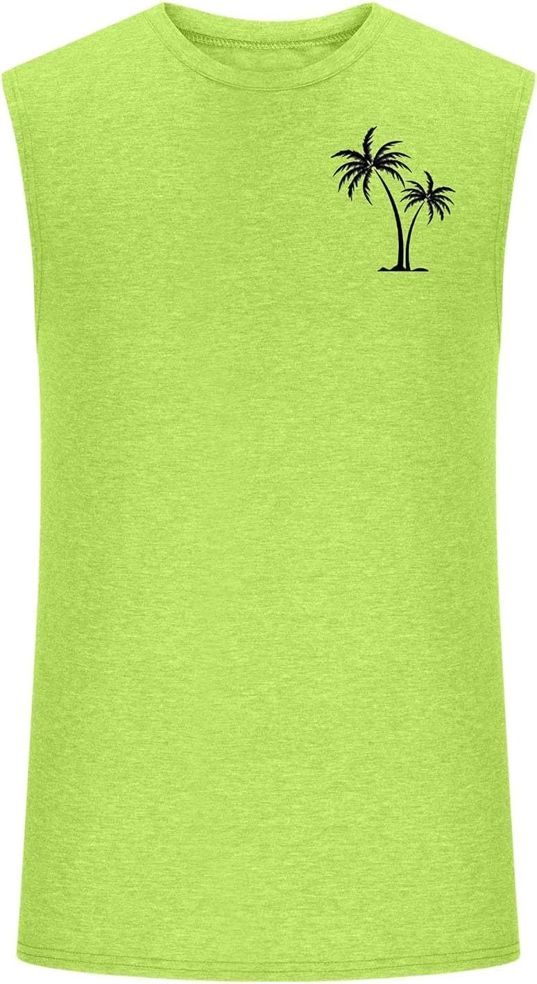 Мужской майка для фитнеса, без рукавов, бренд Generic, цвет Mint Green — фото 4