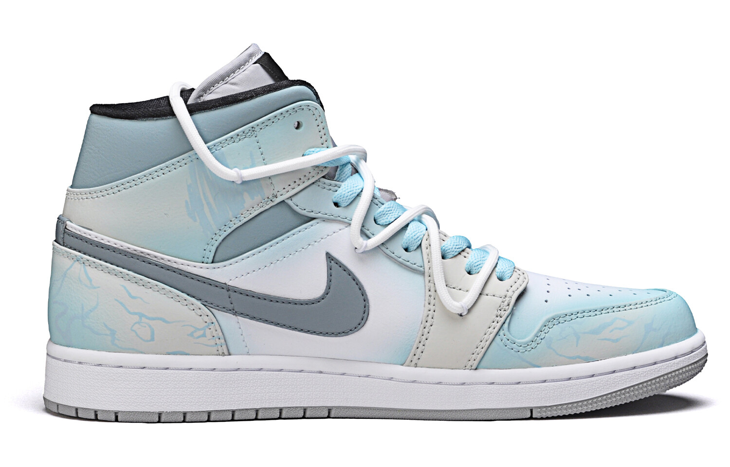 

Кроссовки Air Jordan 1 Vintage Basketball Shoes Men Mid-top Blue, синий