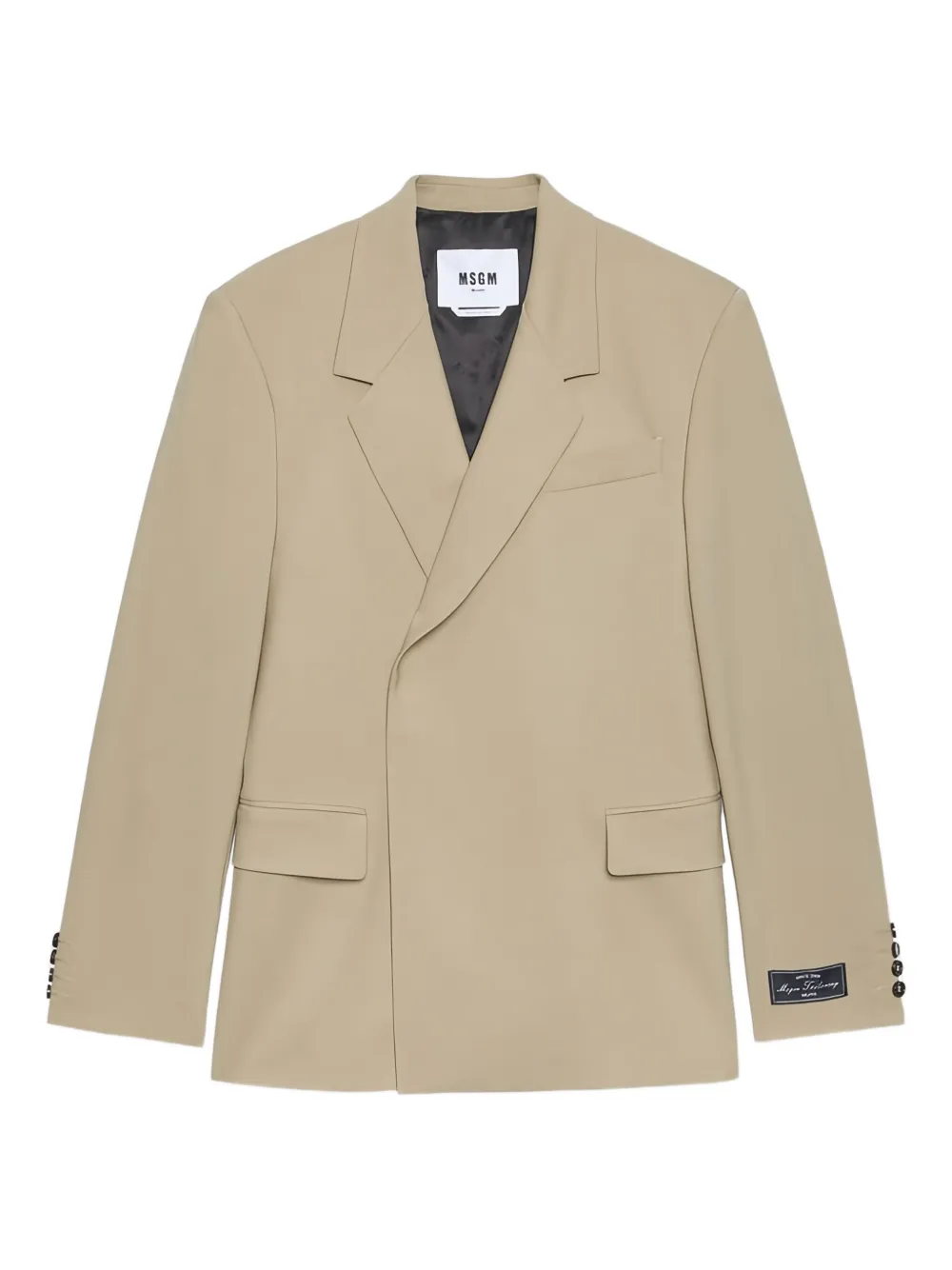 

Однобортный пиджак на пуговицах Msgm, коричневый