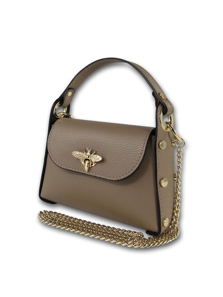 

Кожаная сумка через плечо Toscanto, серо-бежевая, примерно 19 см Toscanto