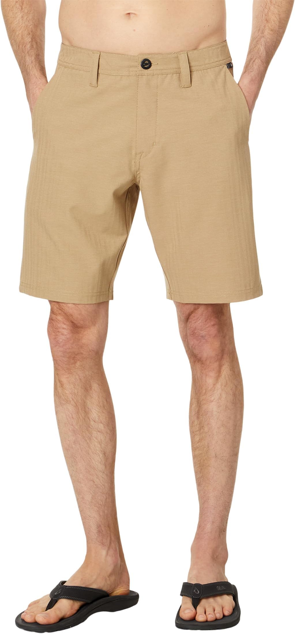 

Шорты Volcom Frickin Cross Shred Slub 20" Hybrid Shorts, цвет Dark Khaki