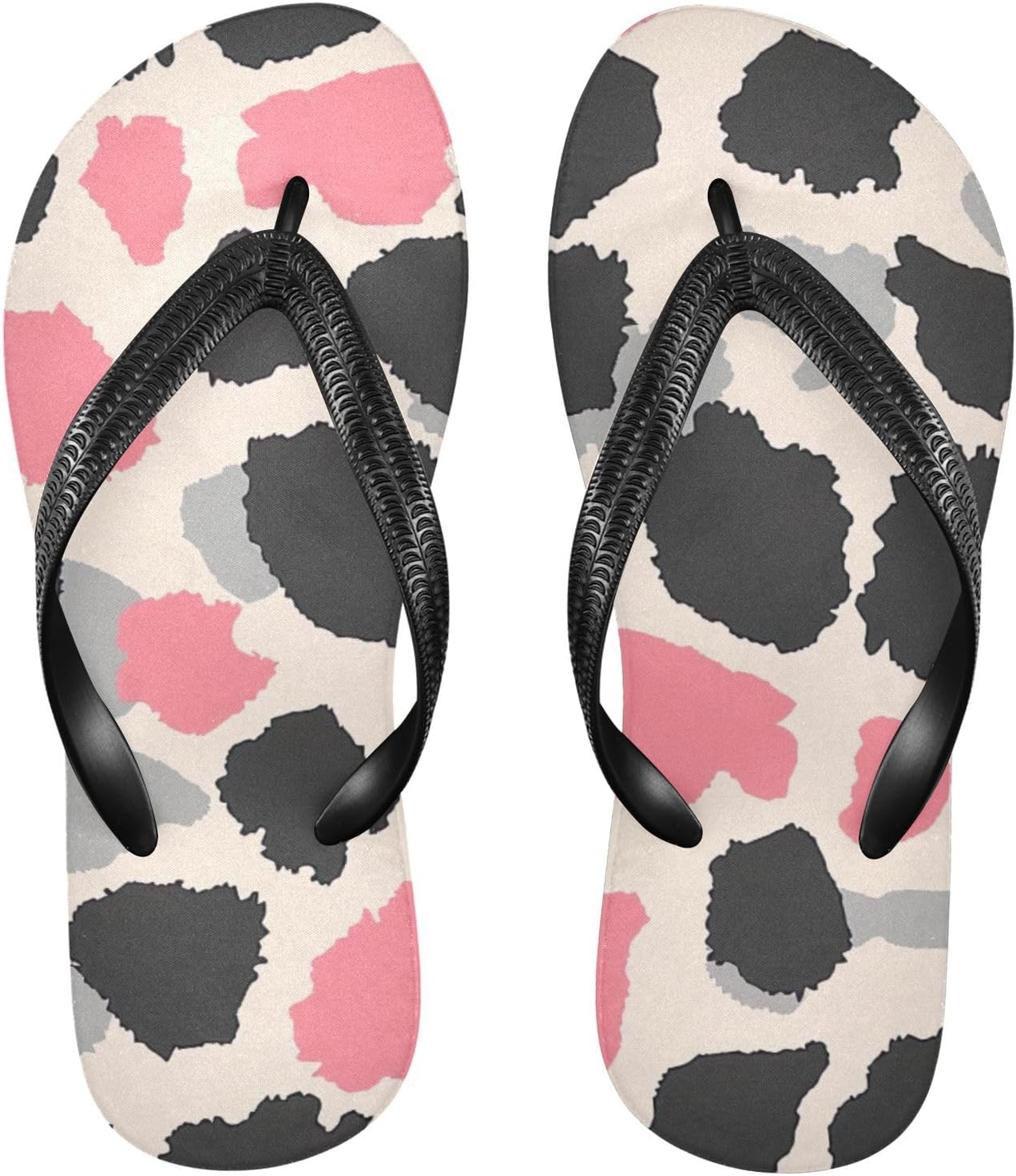 

Розовые шлепанцы с леопардовым принтом, пляжные летние повседневные сандалии для женщин и мужчин, тапочки для душа, размер XS Kfbe