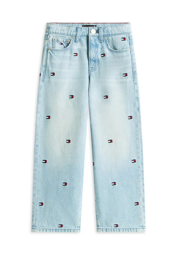Джинсы свободного кроя с вышивкой в виде волнистого флага Tommy Hilfiger, Light Blue — фото 4