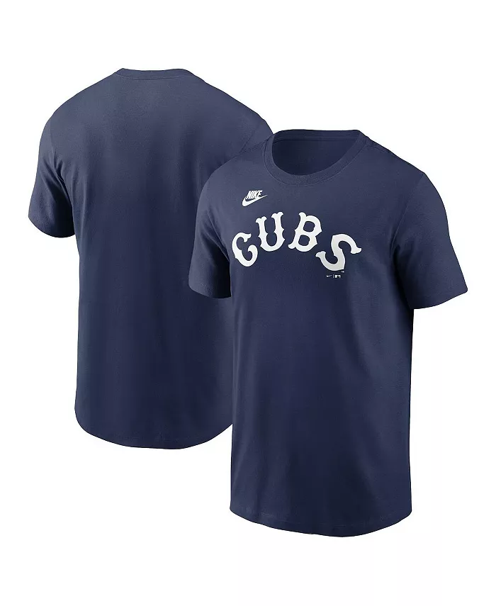 

Мужская футболка Chicago Cubs Cooperstown Wordmark в синем цвете Nike