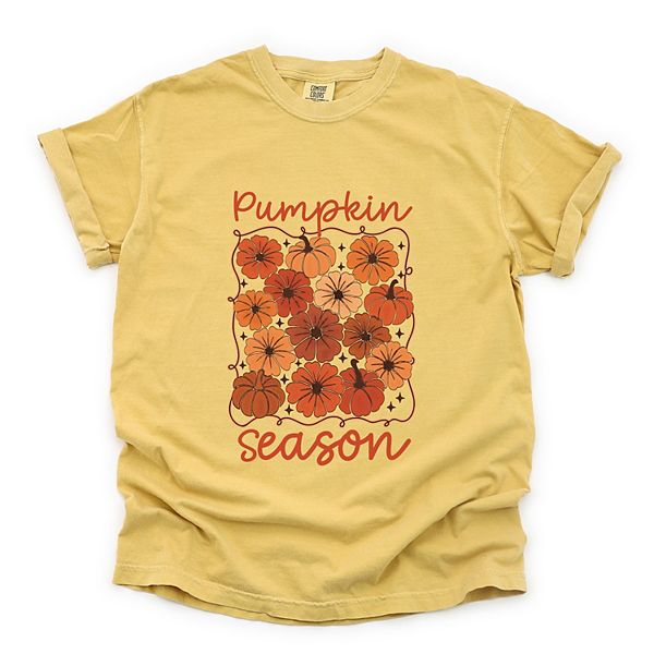 

Футболка с принтом Pumpkin season floral для женщин Simply Sage Market, Mustard, Зеленый, Футболка с принтом Pumpkin season floral для женщин Simply Sage Market, Mustard