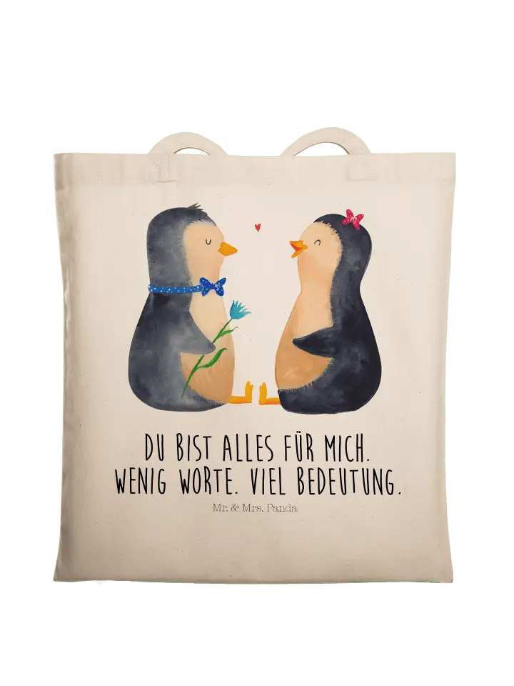 

Сумка для переноски Mr & Mrs Panda Pinguin Pärchen, кремовый