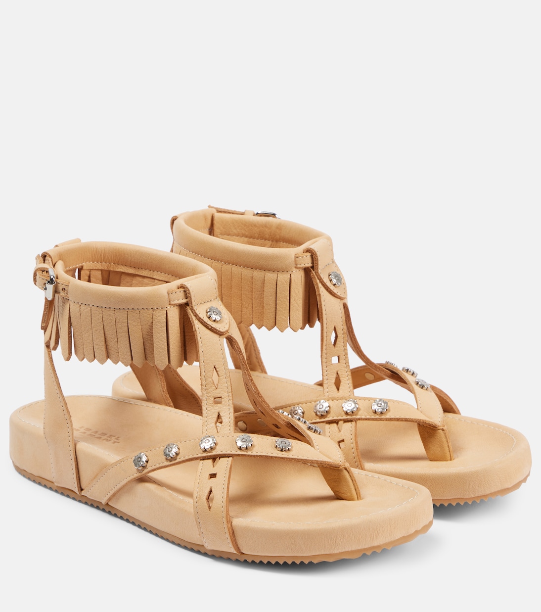 Сандалии Silya из кожи с заклепками Isabel Marant, песочный