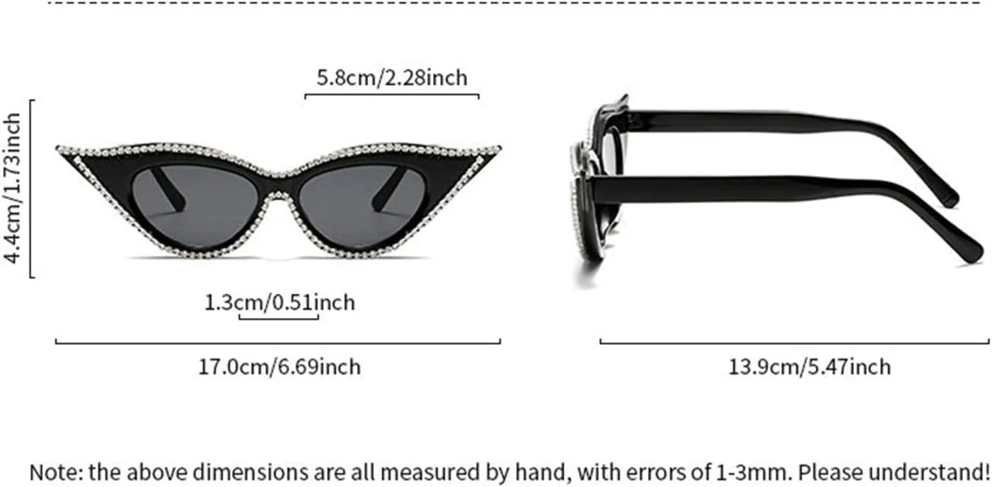 

Willochra Fashion Женские солнцезащитные очки со стразами, ретро, ​​черные, «кошачий глаз», кристальные блестки, защита от ультрафиолета UV400, Champagne