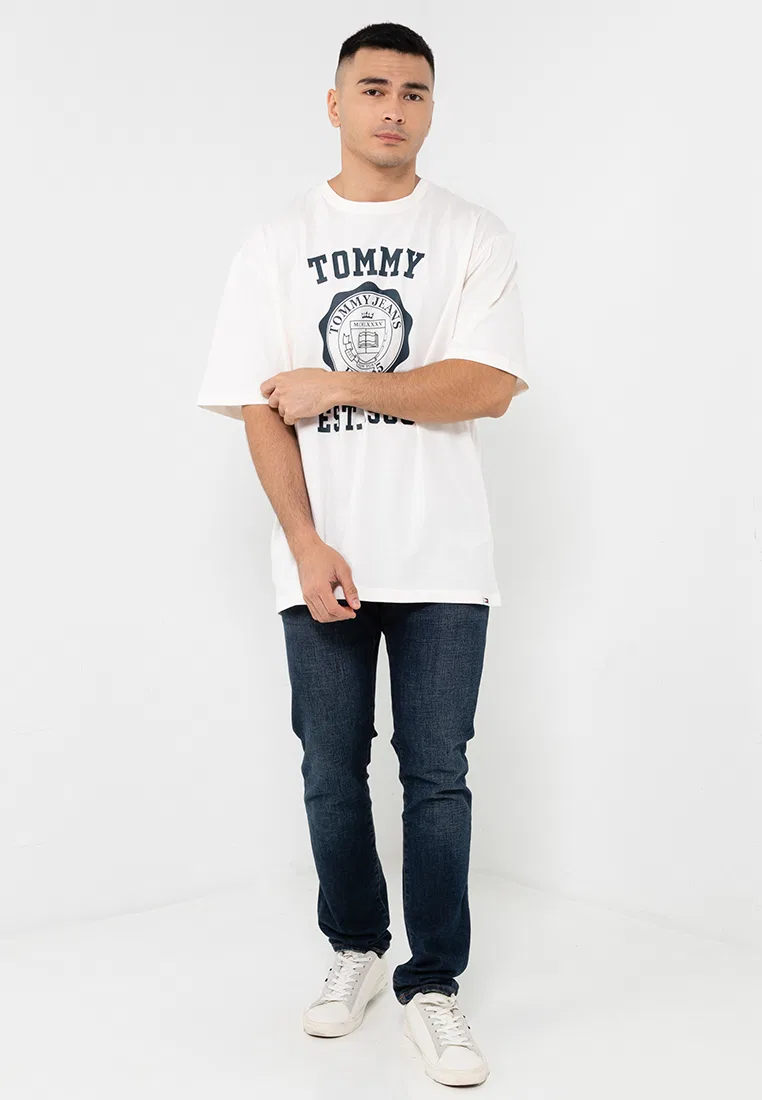 Футболка, Varsity, Tommy Jeans Tommy Hilfiger, белый — фото 4