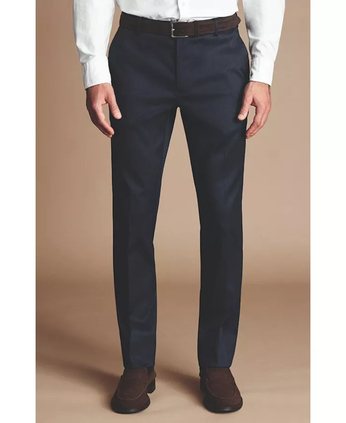 

Мужские брюки Smart Texture Slim Fit Charles Tyrwhitt, синий