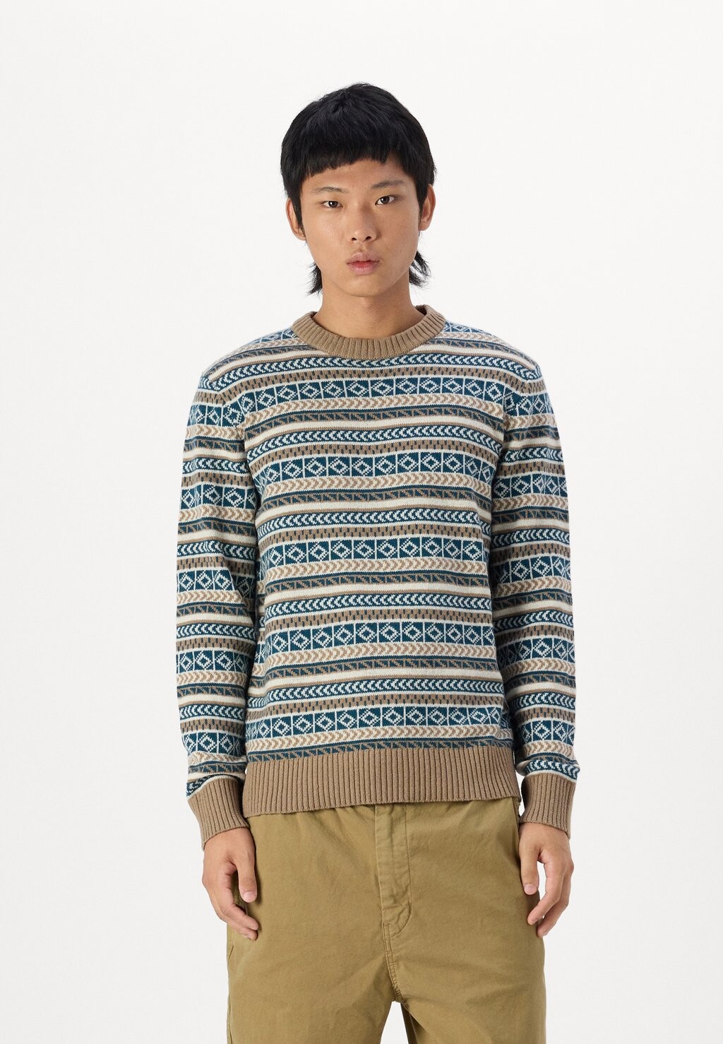 

Джемпер FADE FAIRISLE CREW NECK Selected Homme, темно-синий