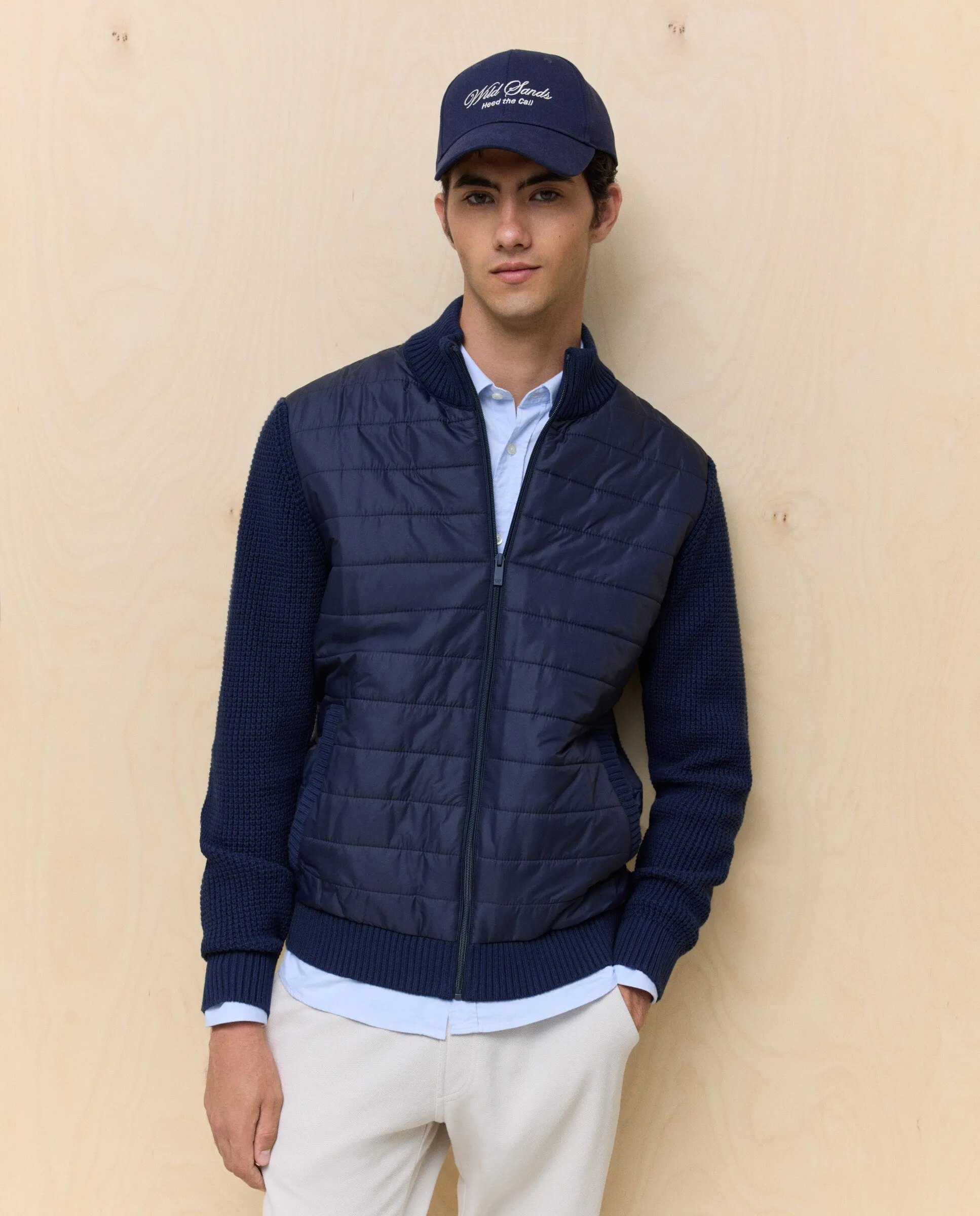 

Мужской кардиган на молнии Easy Wear, темно-синий