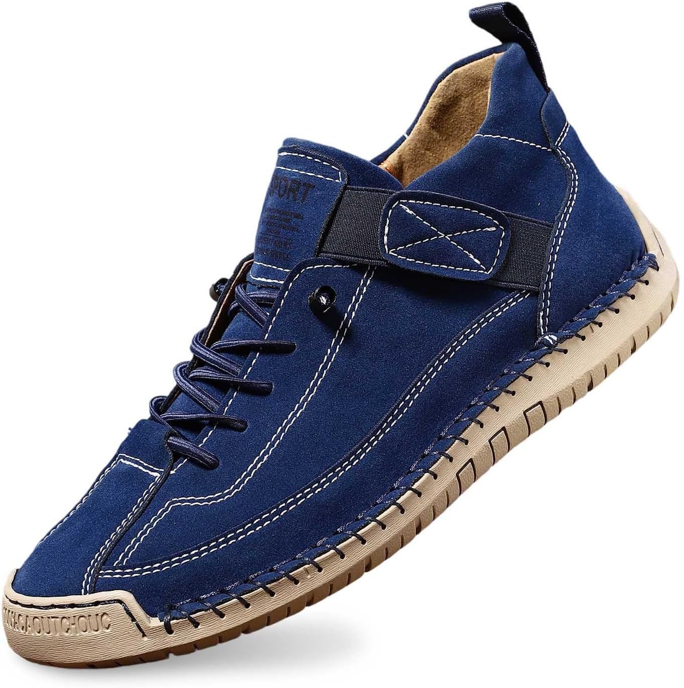 

Удобные ортопедические кроссовки, ручной работы из кожи, комфортная обувь с легким процессом надевания, мягкая ортопедическая поддержка, ботинки Generic, синий