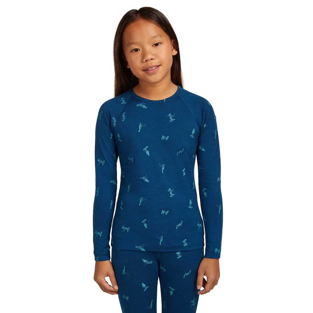 

Базовый слой с длинным рукавом Icebreaker Merino 200 Oasis Crewe Snow Day, синий