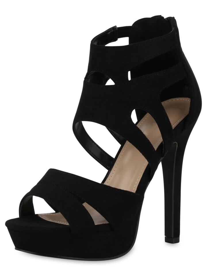 Сандалии на плоской подошве VAN HILL High Heels Scarlett, черный