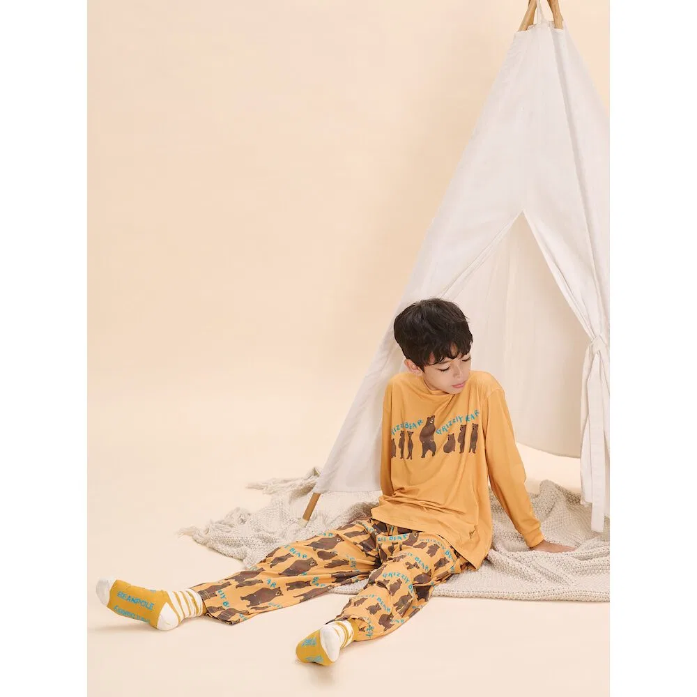 Детский комплект пижамы с арт-принтом жёлтого цвета от Beanpole Life Style — фото 4