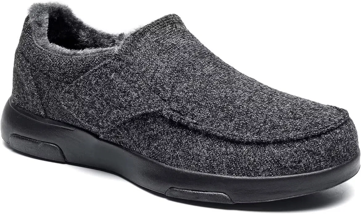 Мужские ортопедические тапочки с поддержкой стопы, W1-black OrthoComfoot