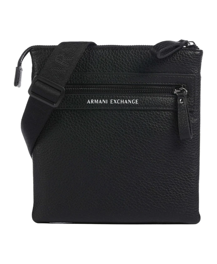 

Сумка через плечо с передним карманом на молнии Armani Exchange, черный