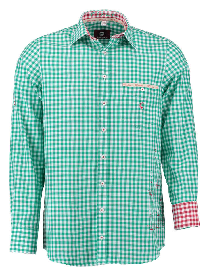 

Традиционная рубашка Убегу традиционного зеленого цвета OS-Trachten