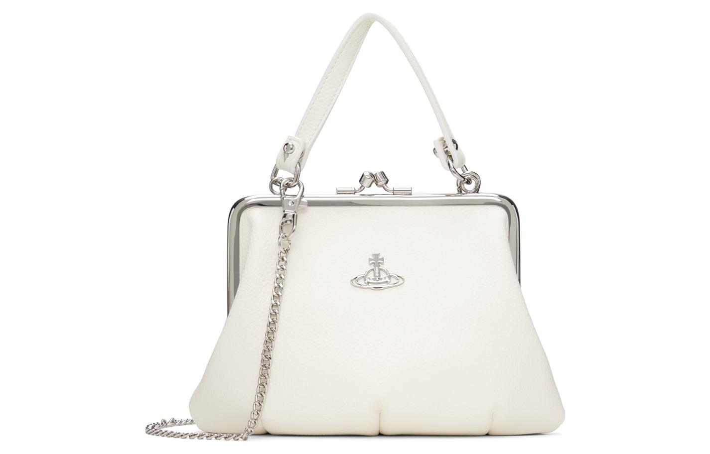 

Vivienne Westwood Сумка через плечо Granny Frame из искусственной кожи, кроссбоди, женская классическая белая