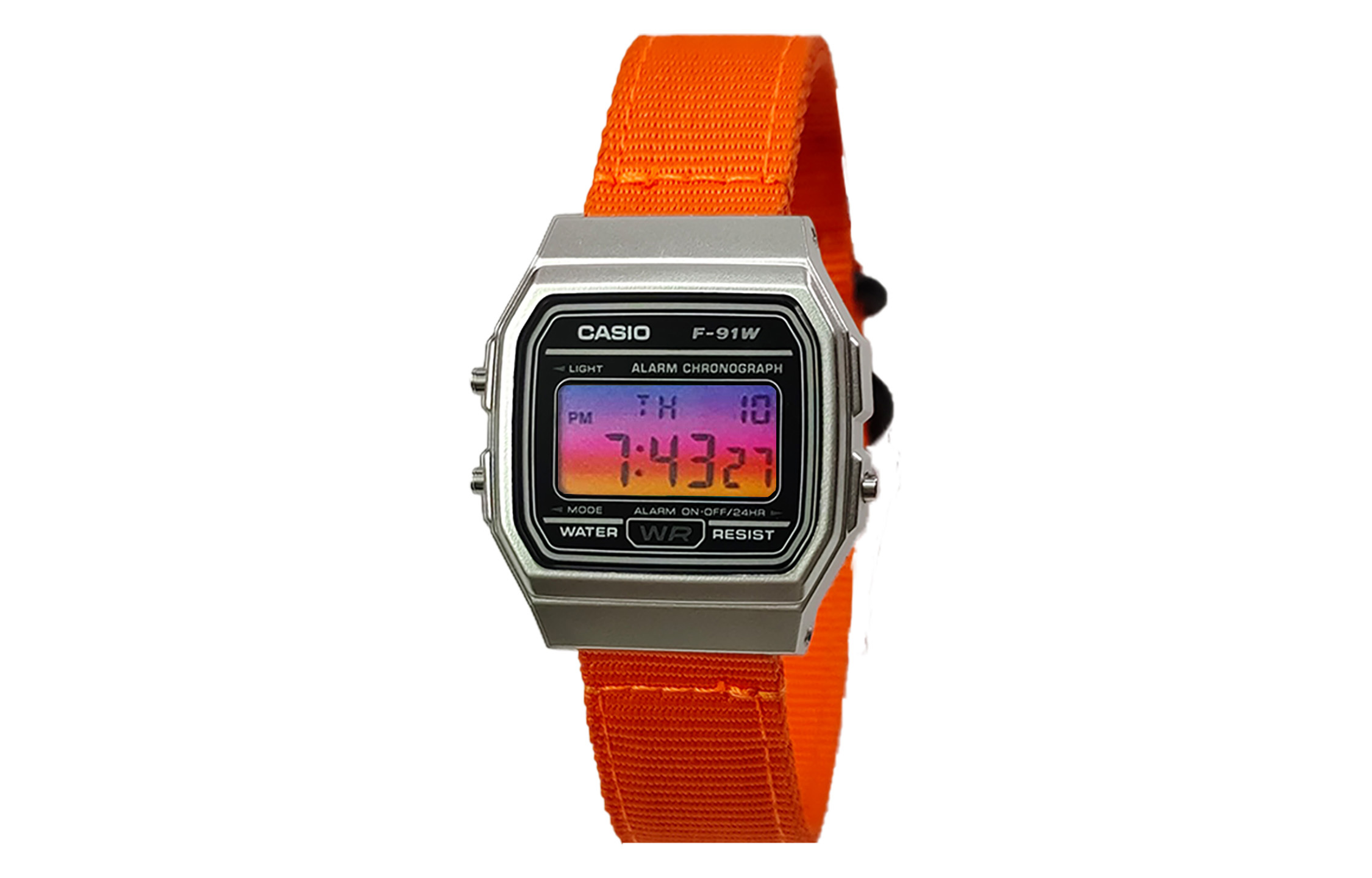 

CASIO Мужские часы Retrofit Series с кварцевым механизмом и нейлоновым ремешком, черный циферблат