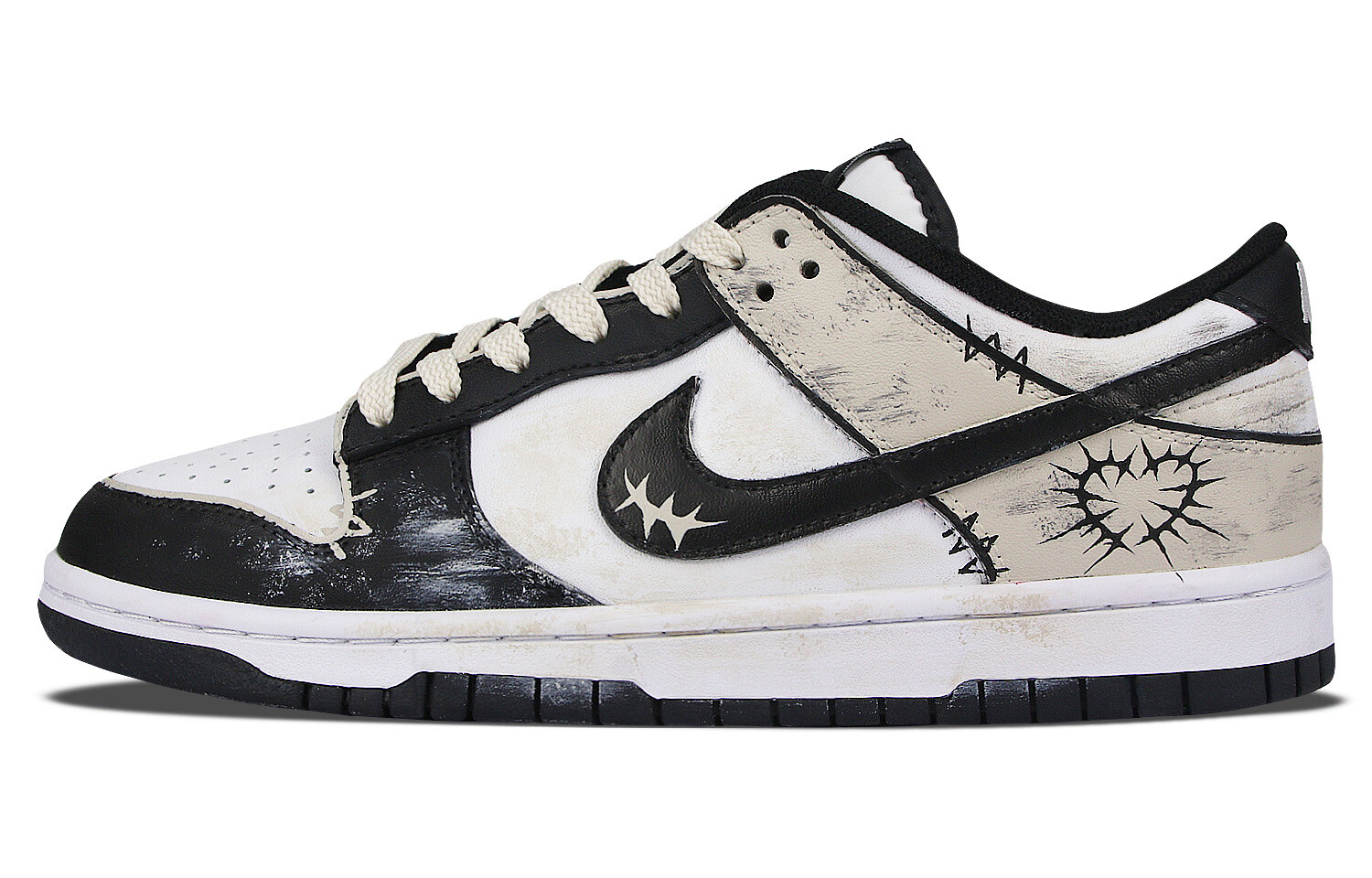 

Кроссовки Nike Dunk Skateboarding Shoes Unisex Low-top Brown, белый