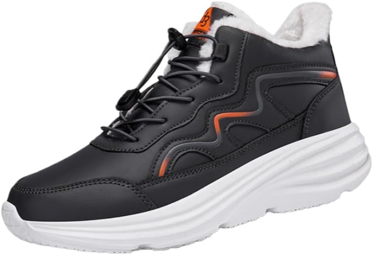 

Удобные толстые и теплые мужские спортивные обувь - высокие повседневные хлопковые кроссовки. Внутренняя подкладка мягкая и противоскользящая. Это обувь для прогулок Clolinde, серый