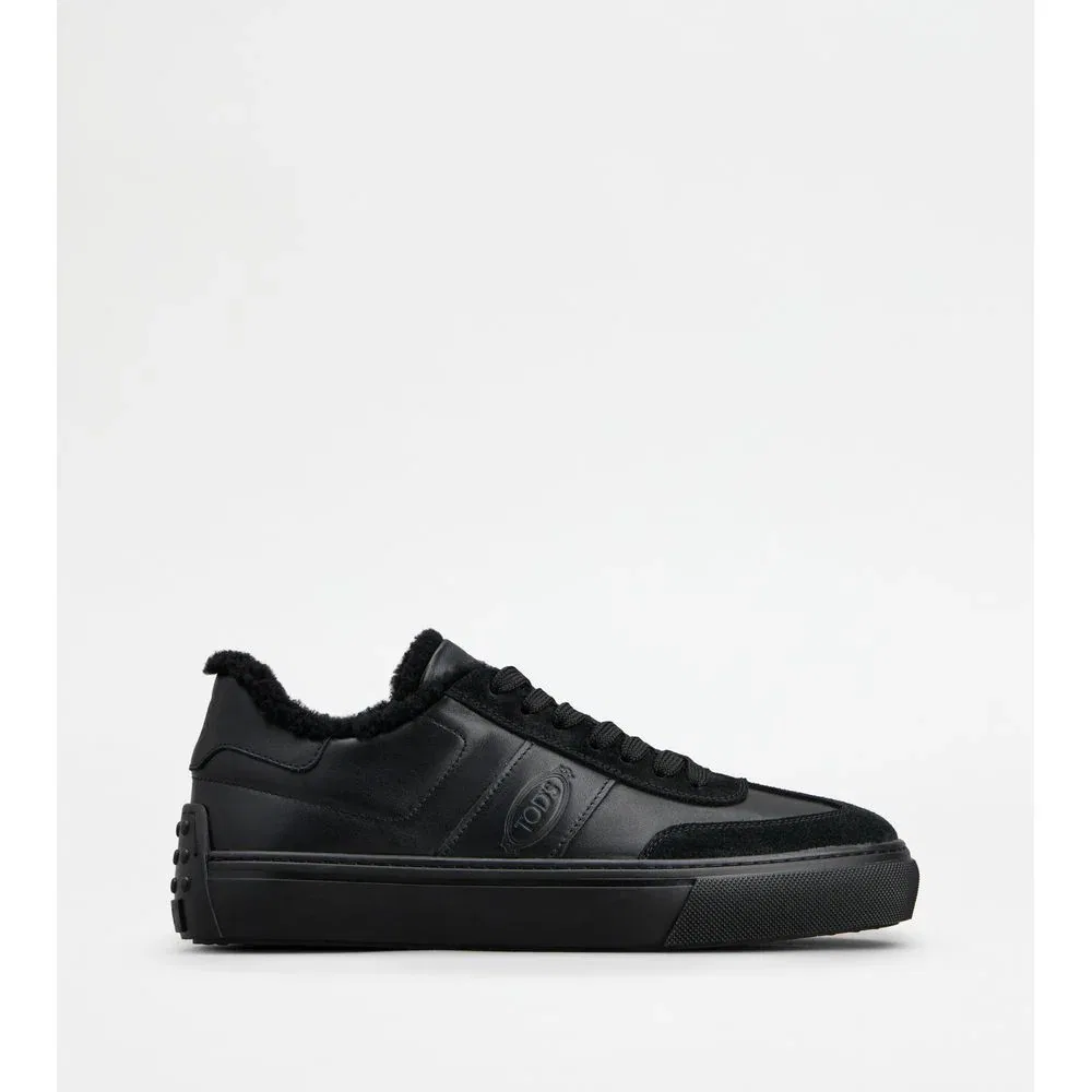 Кожаные кроссовки TOD's, черный