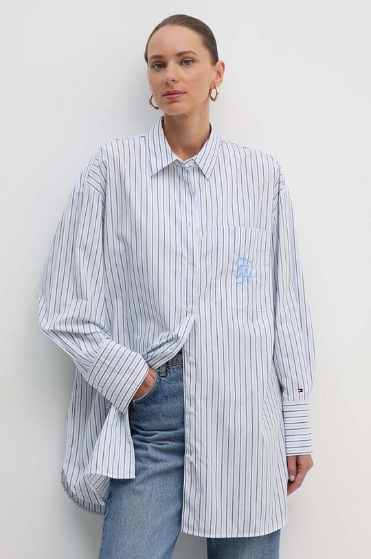 

Хлопковая рубашка Tommy Hilfiger, синий