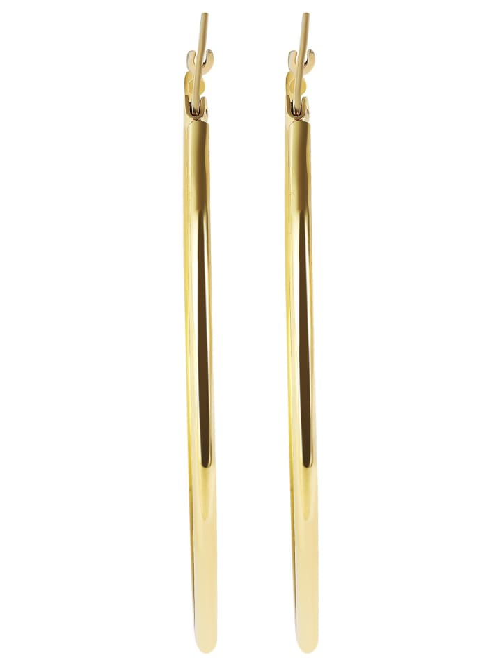 

Adeliás Женские серьги - серьги-кольца из нержавеющей стали в золотом исполнении