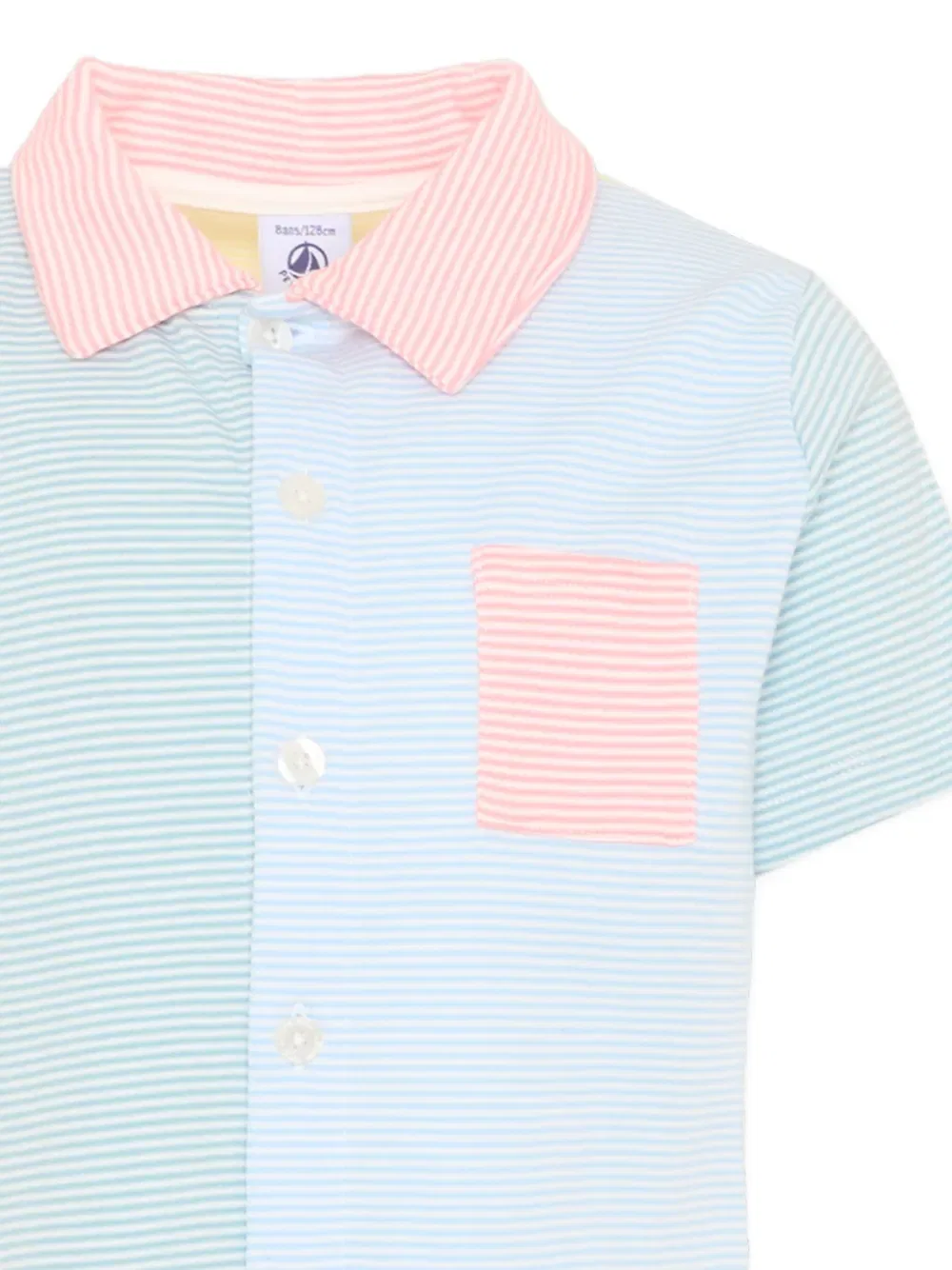 Комплект полосатой пижамы Petit Bateau, синий — фото 3