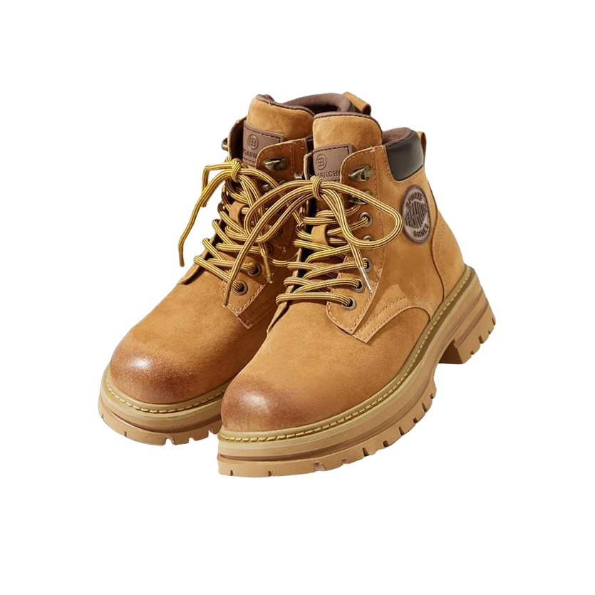 GIGIRYO Женские берцы до щиколотки мартин - хаки (на плоской подошве), цвет Khaki (Flat) — фото 2