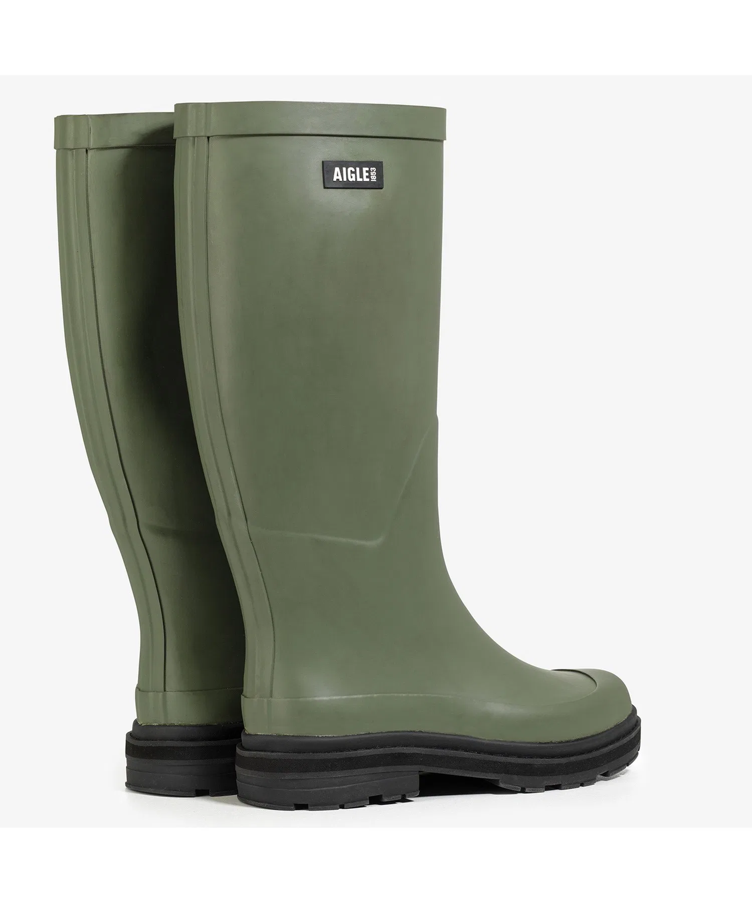 Мужские резиновые сапоги AIGLE оливковые — фото 3