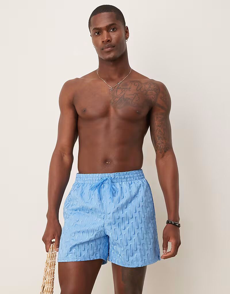 

Плавки-шорты Nike Swoosh Link 5 дюймов Volley синего цвета Nike Swimming