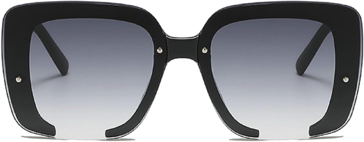 

Модные большие квадратные женские солнцезащитные очки в винтажном стиле с градиентным переходом цвета, защита от УФ-излучения UV400, мужские солнцезащитные очки N45 mincl, Black