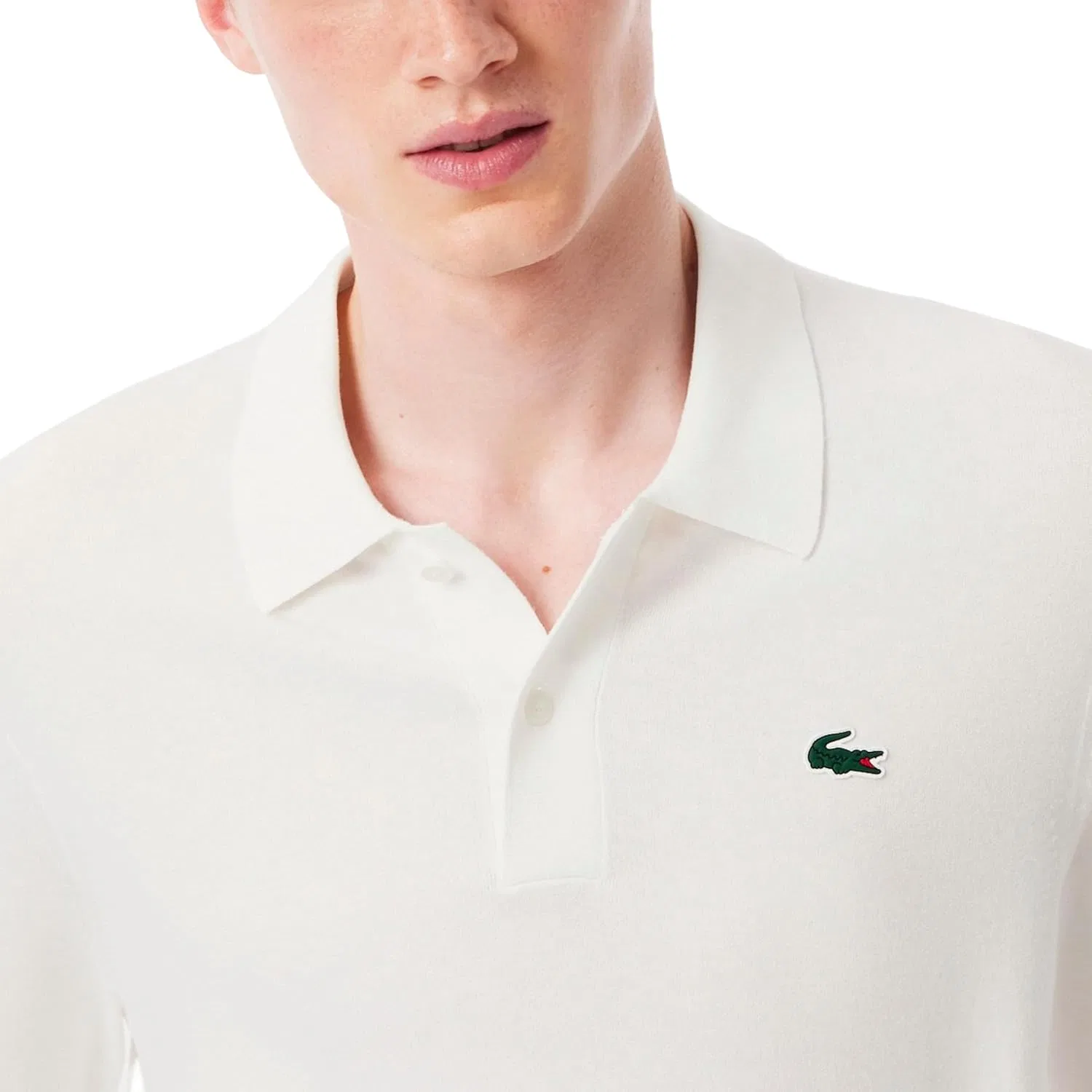 Свитер Lacoste мужской с воротником-поло, эластичный, синий — фото 2