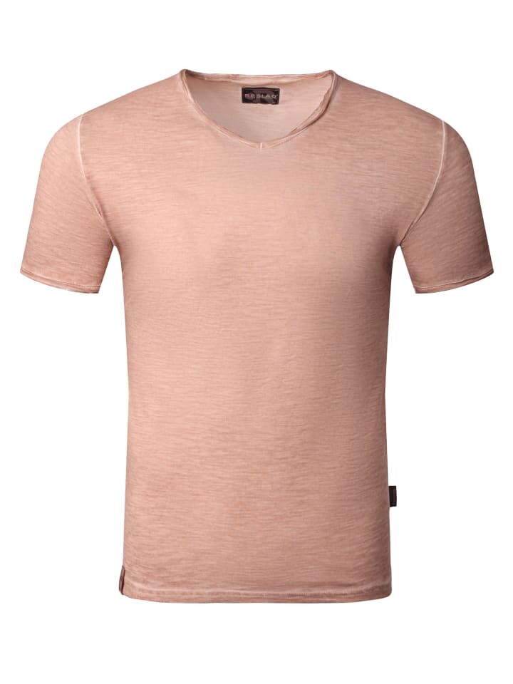 

Футболка RESLAD T-Shirt basic Verwaschen V-Neck, кэмел