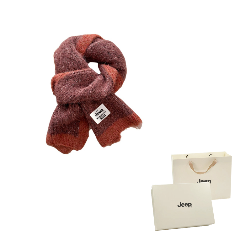 

Шарф из полиэстера Unisex Jeep, brick красный