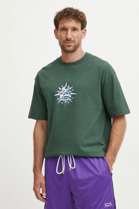 

Хлопковая футболка Spike Ball Mer Quiksilver, зеленый