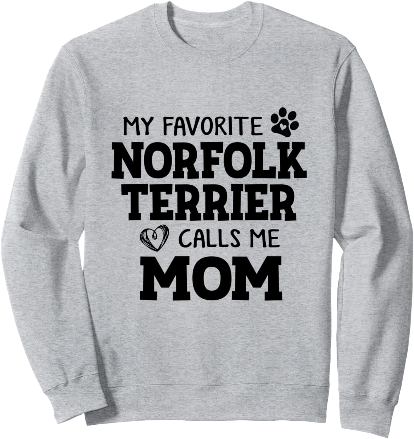 

Толстовка с надписью Порода собаки: норфолк-терьер. Мама-собака меня зовет Norfolk Terrier Mom Tees, серый