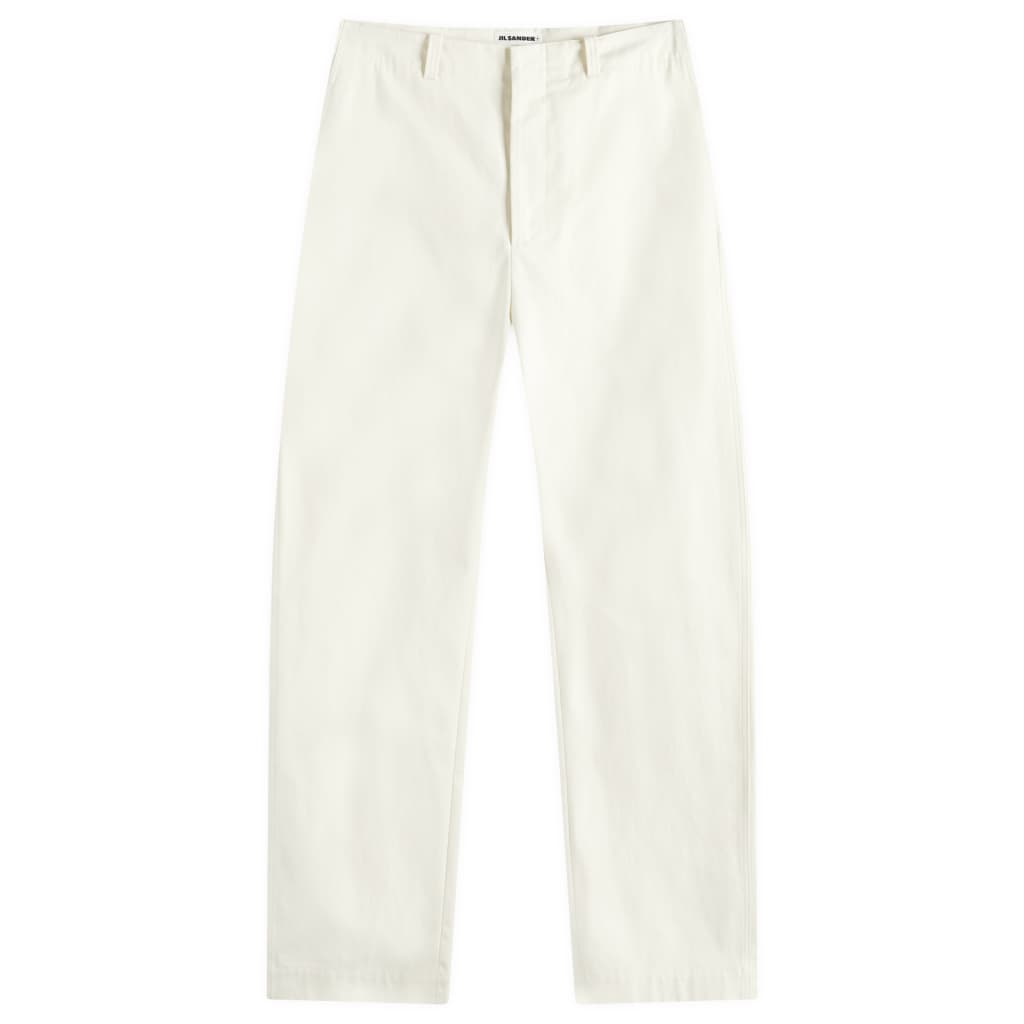 

прямые чинос классического кроя Jil Sander, цвет eggshell