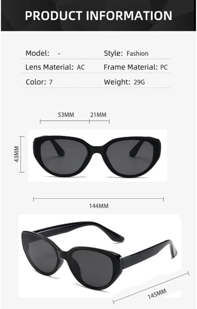 

Солнцезащитные очки «кошачий глаз» в маленькой оправе с защитой от УФ-излучения. Солнцезащитные очки для женщин и мужчин LXLHWN, Champagne Frame Double Tea Flakes