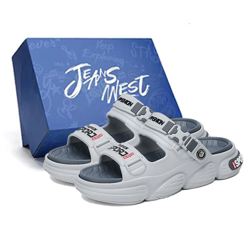 

JEANSWEST Пляжные сандалии мужские сине-серые, цвет Light Gray