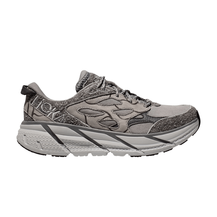 

Кроссовки HOKA Clifton L Suede 'Elite Terrain System - Galactic Grey', серый
