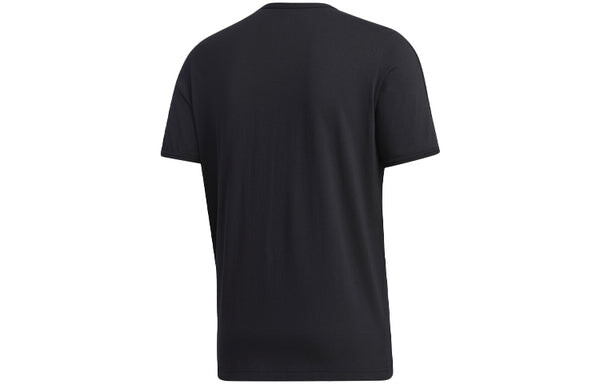 Футболка neo funny printing sports round neck short sleeve black Adidas, черный — фото 2