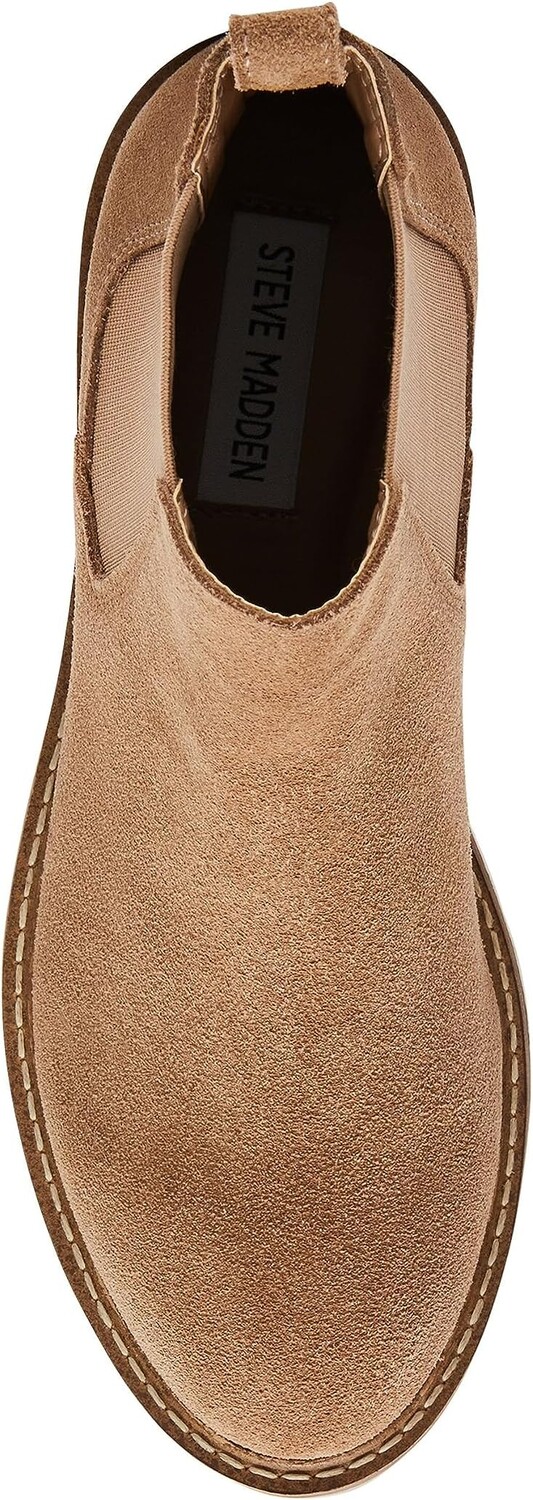 Ботинки женские челси Steve Madden с закругленным закрытым носком, бежевый — фото 2