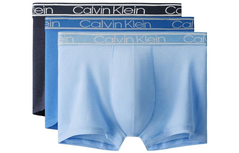 

Мужские трусы Calvin Klein, цвет 3 strips (black + blue + sky blue)