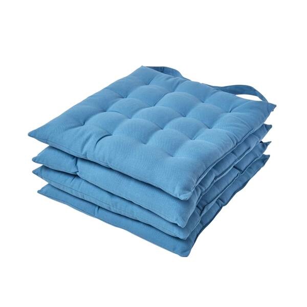 

Подушка для стульев Homescapes 4 шт, 40x5x40 см цвет himmelblau