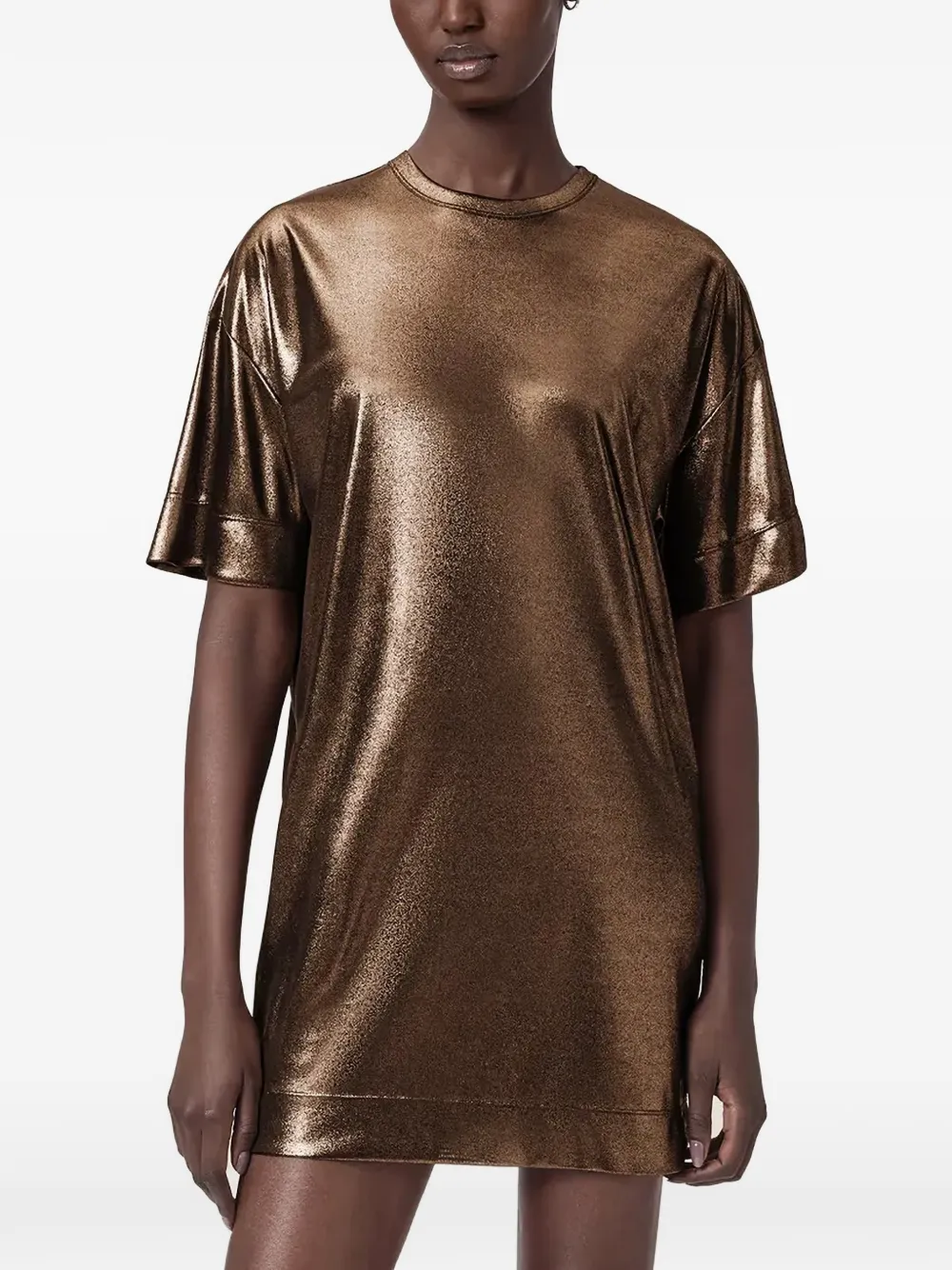 

Платье мини с короткими рукавами Allsaints, коричневый