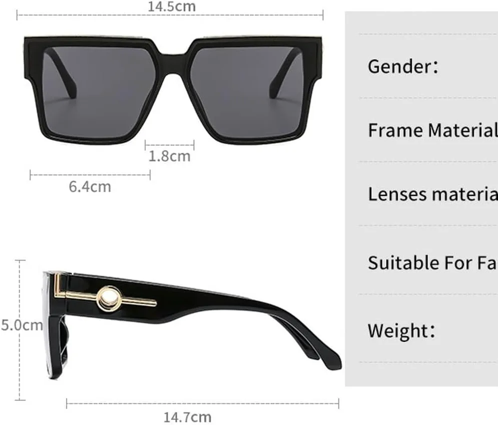 

Женские солнцезащитные очки в винтажном стиле с крупной оправой, мужские модные солнцезащитные очки класса люкс с защитой от УФ-излучения UV400 HVTVTLA, Champagne